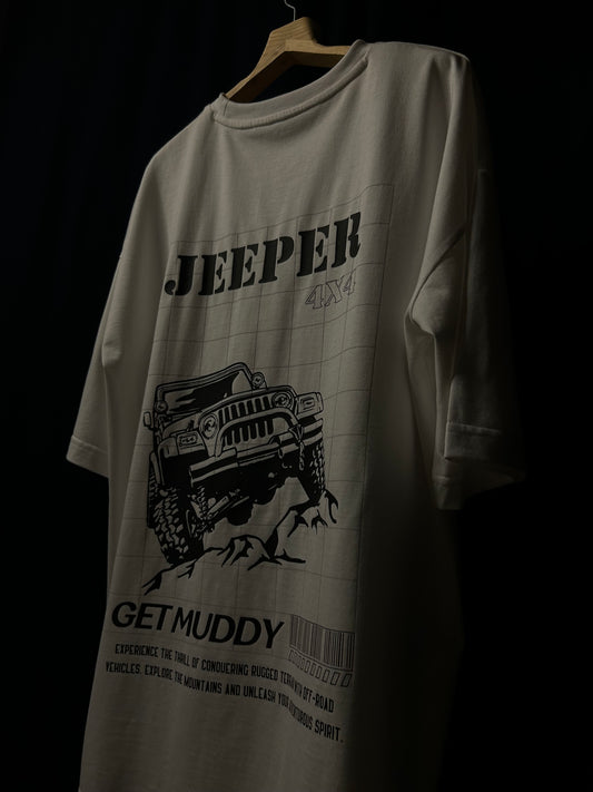 JEEPER white oversized Tshirt