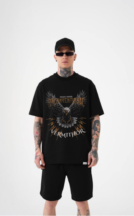 Eagle Unconventional Black Oversized Tee