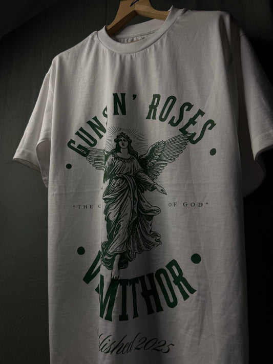 Guns & Roses White Oversized