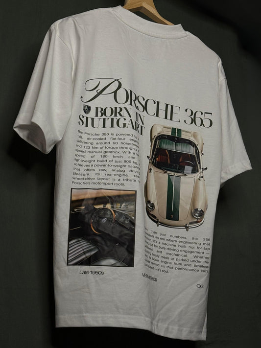 Porsche 365 White Oversized Tee